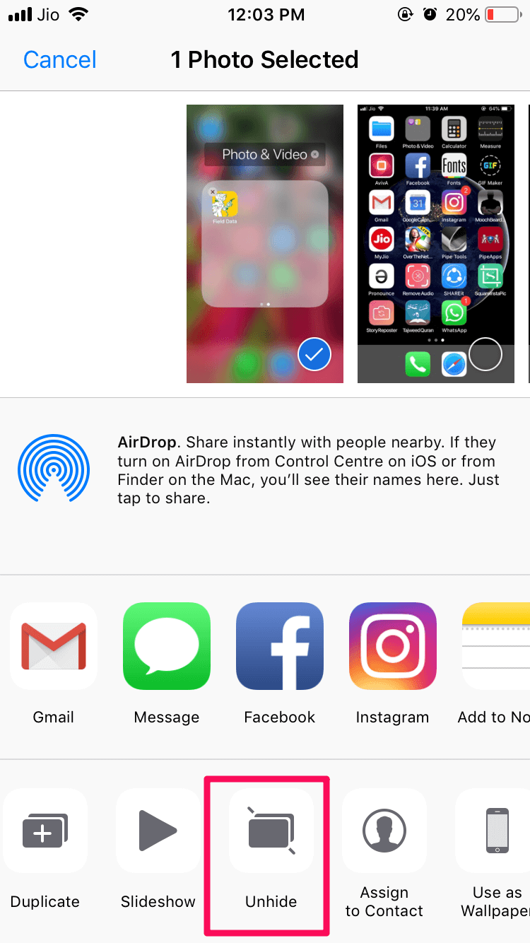Rejtett fényképek felfedése az iPhone készüléken