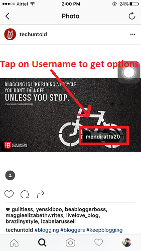 Godkend tag Instagram