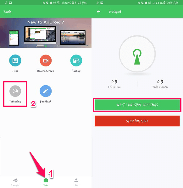 Bruk AirDroid offline eller uten internett