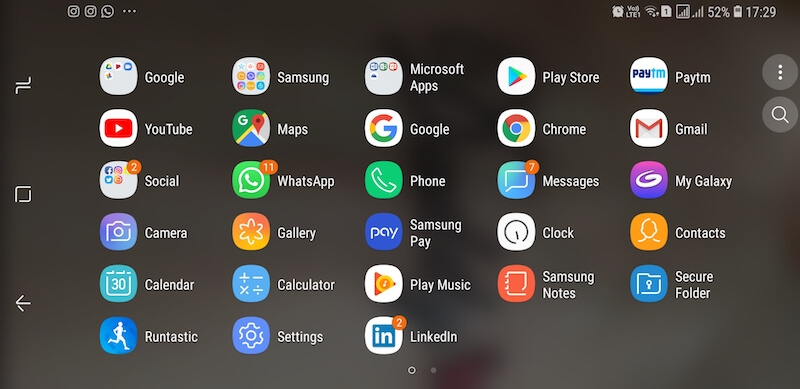 Χρησιμοποιήστε την αρχική οθόνη του Galaxy S8 S9 και την οθόνη του συρταριού εφαρμογών σε οριζόντια λειτουργία