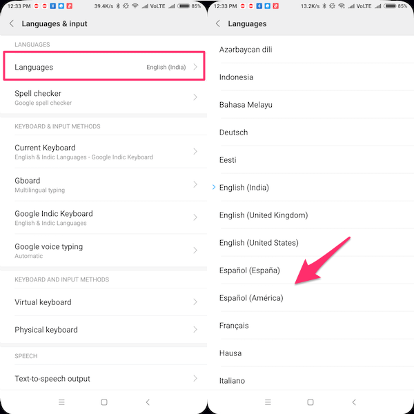 在 Android 上以本地语言使用 WhatsApp