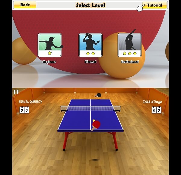 Virtual Table Tennis - تنس طاولة حقيقي