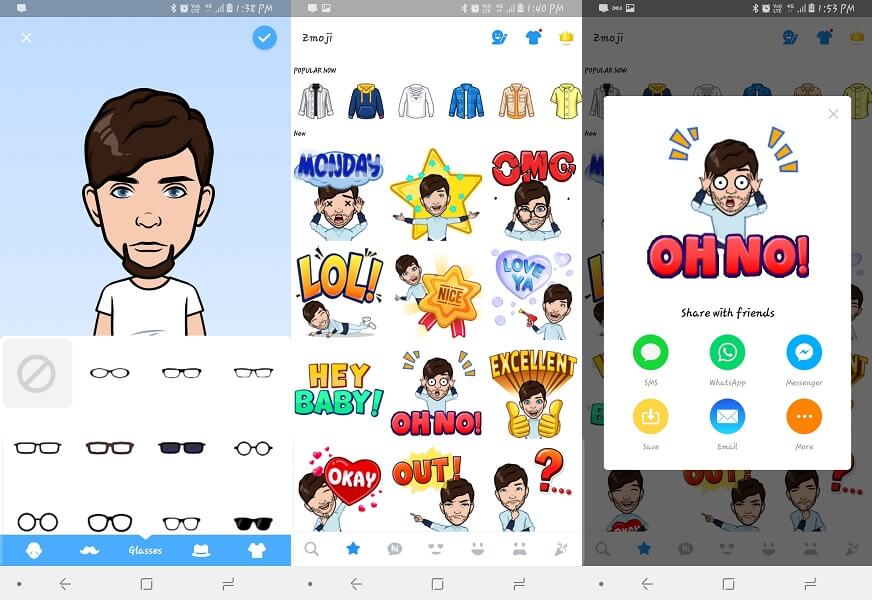 Il tuo creatore di avatar personale - Zmoji