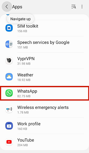 Innstillinger for Android-apper
