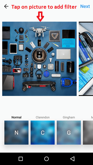 agregue un filtro diferente a cada imagen Galería de Instagram