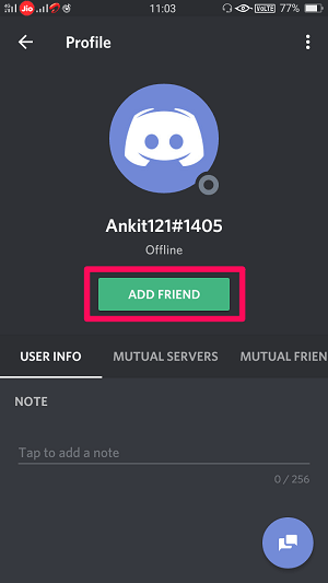 So fügst du vom Telefon aus Freunde zu Discord hinzu