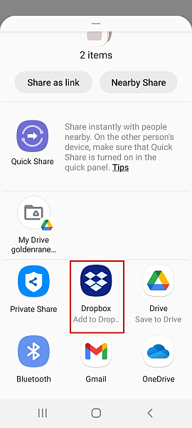 Dodawanie notatek do Dropbox w systemie Android