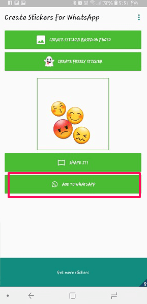 whatsappにカスタムステッカーを追加する
