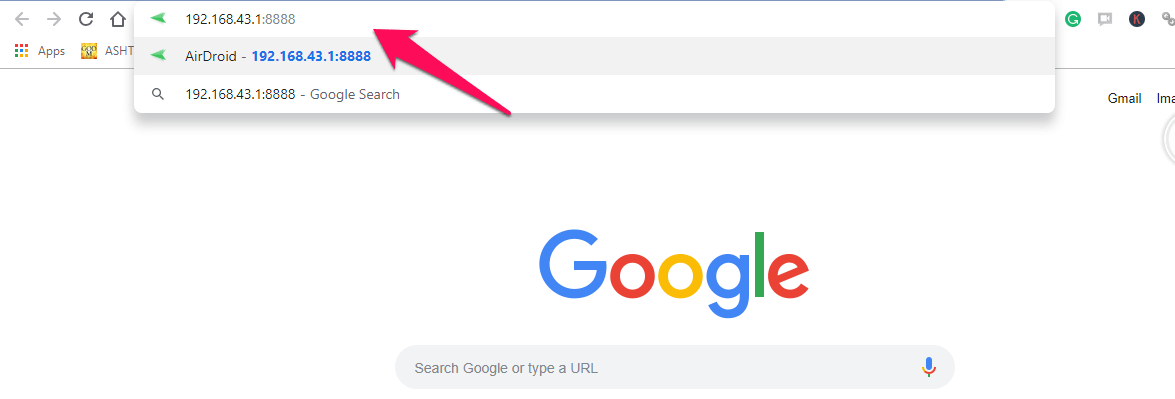 få tilgang til android på PC - airdroid