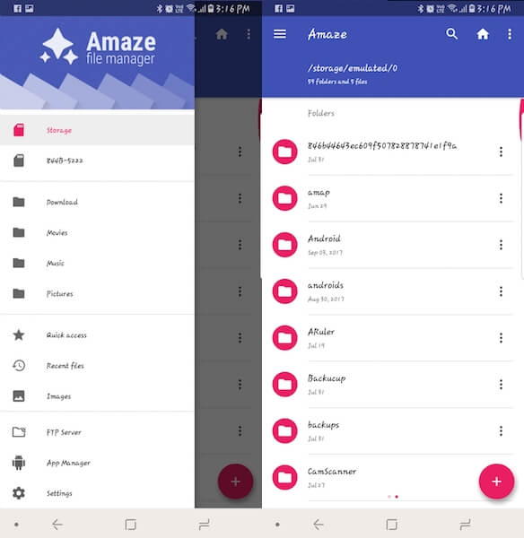 Amaze-Dateimanager für Android