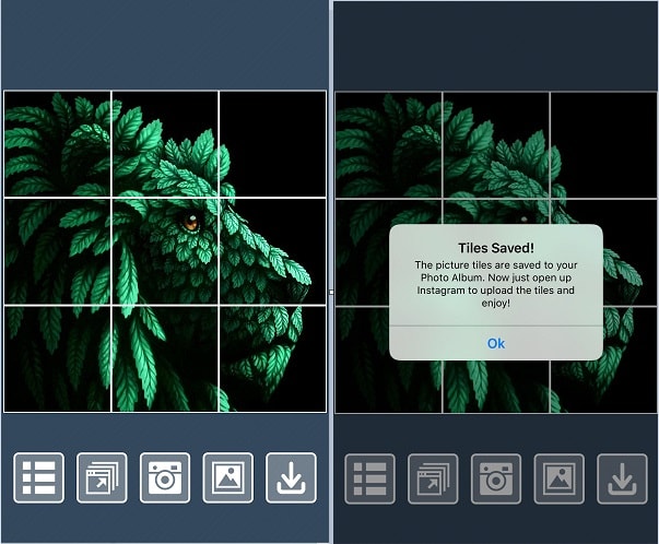 aplicaciones para la vista de cuadrícula de instagram - mosaicos