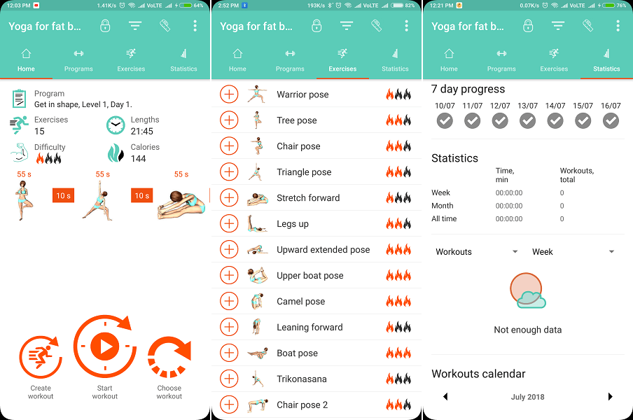 migliore app Yoga per la perdita di peso
