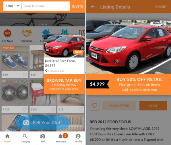 letgo -5miles와 같은 최고의 앱