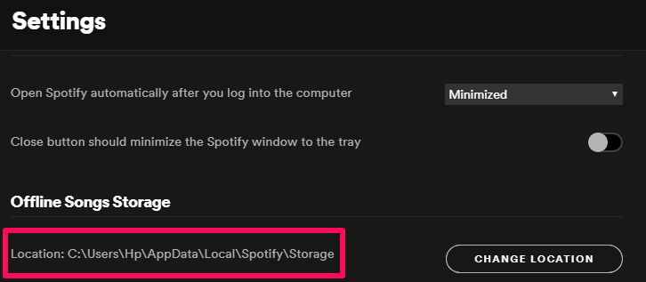 ryd cache på Spotify fra Windows PC