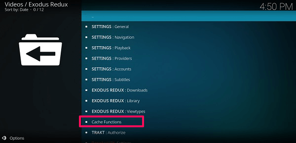συναρτήσεις κρυφής μνήμης - kodi exodus