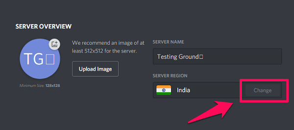 Discord-Server-Region ändern