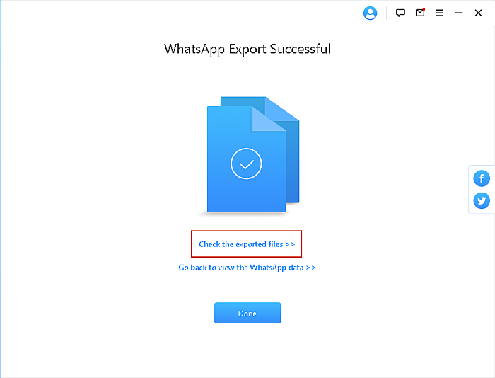 Dados de backup do WhatsApp do iTransor bem-sucedidos