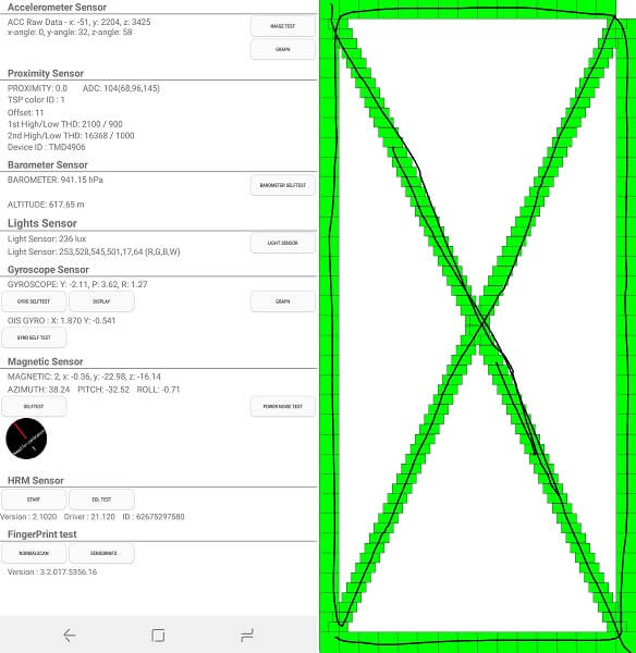 controllo sensore e hardware - Utilizzo del codice di test hardware Android