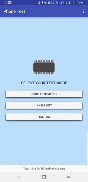 controlla sensore e hardware su smartphone Android