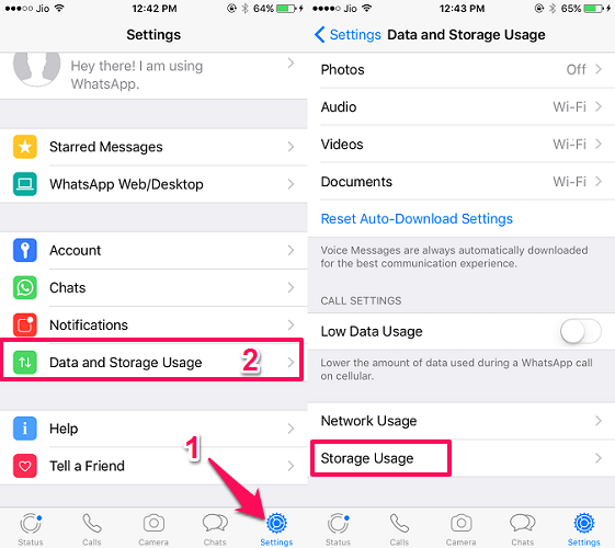 borrar almacenamiento de chat en whatsapp - iPhone