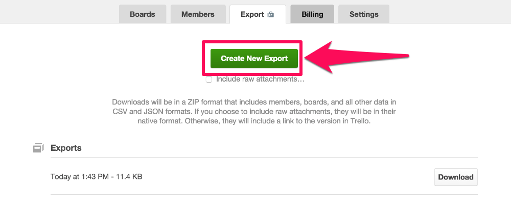 Trello adatok exportálása Excelbe