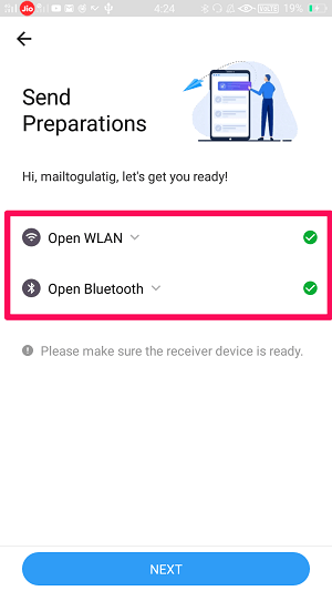 completar os preparativos de envio
