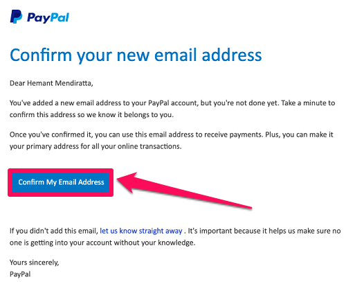 potvrďte email pro paypal