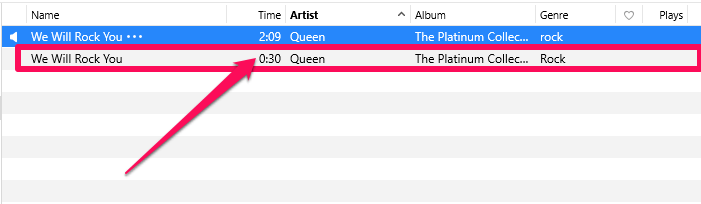 copia della canzone originale realizzata