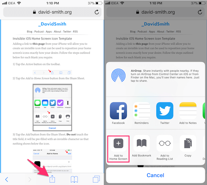 crear iconos de aplicaciones en blanco en iPhone