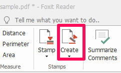 crear sellos desde foxit