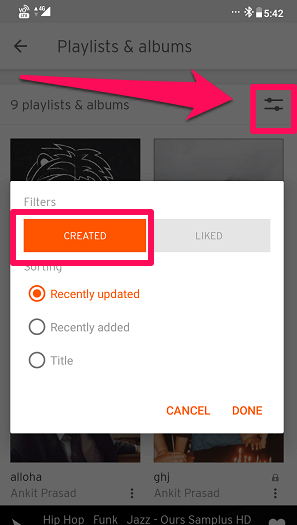android lejátszási listát hozott létre