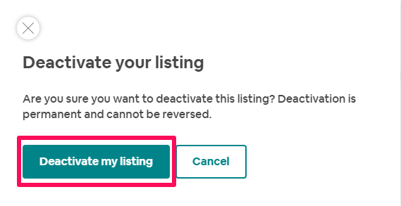 poista tiedot Airbnb:stä