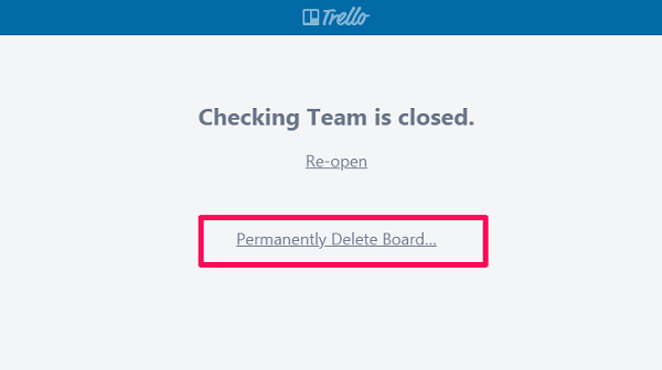 eliminar tablero en Trello