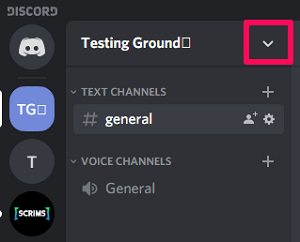 Discord-Server-Menü