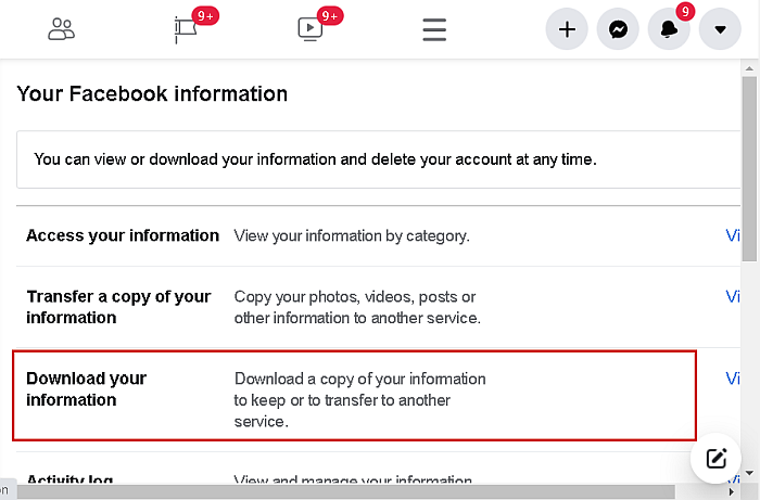 Ihre Facebook-Informationsseite