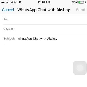 iPhone中WhatsApp的电子邮件聊天历史