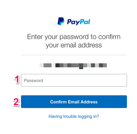 PayPal heslo