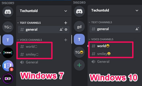 emoji-ongelma Windows 7:ssä