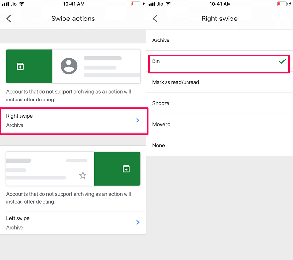 在 Gmail iOS 應用上啟用滑動刪除