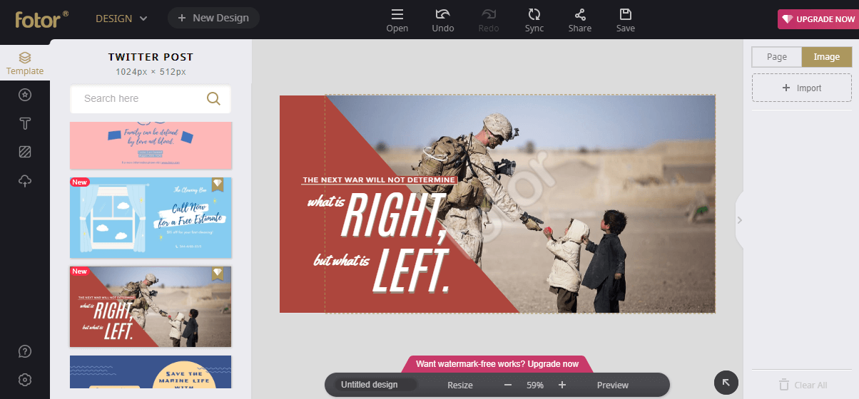 fotor - gratis canva alternativ