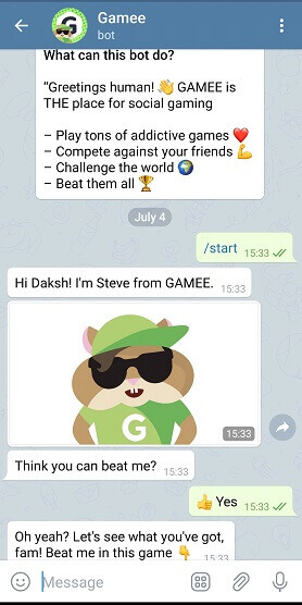 Τα καλύτερα ρομπότ Telegram - gamee
