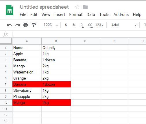 zvýraznit duplicitní data