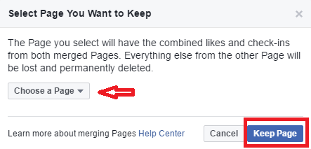 como combinar dos paginas de facebook en una - solicitud