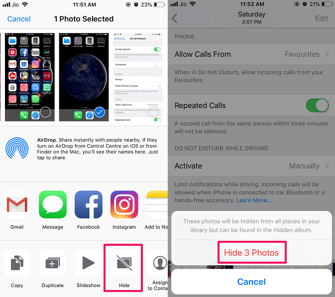 hogyan lehet elrejteni a fényképeket iOS-eszközökön