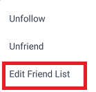 在 Facebook 上编辑好友列表