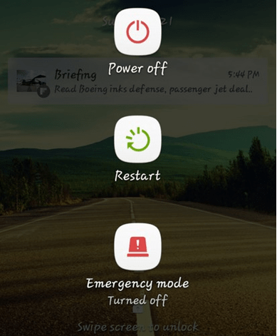 hur man stänger av säkert läge i Android-enhet - starta om