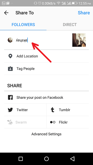 كيفية كتابة تعليق مقلوب على Instagram post - instagram