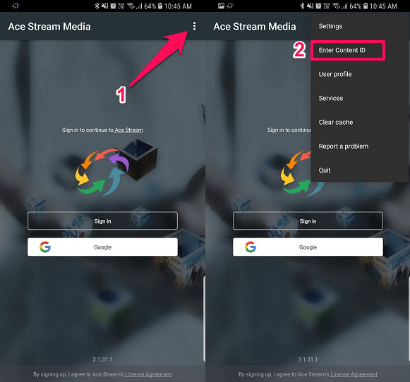 hoe ace stream op Android te gebruiken?