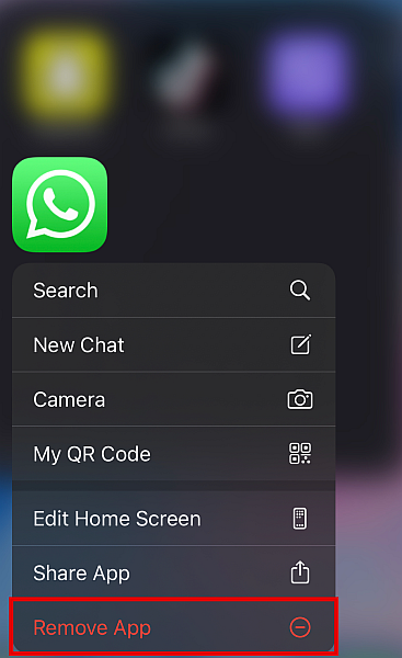 Avinstallerer whatsapp på iphone
