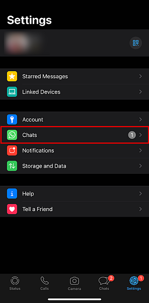 Whatsapp-innstillinger